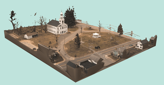 3D Model of the Ashby, MA common. Made from 1000 pictures!